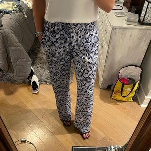 White blue & black pants